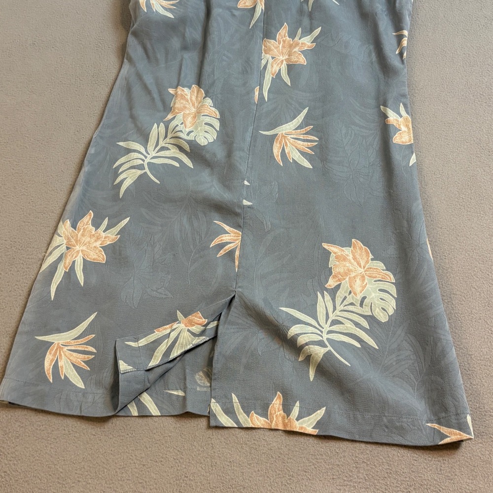Luau Silk Tropical Floral Print Sleeveless Mini Dress Women's XS - Picture 6 of 10